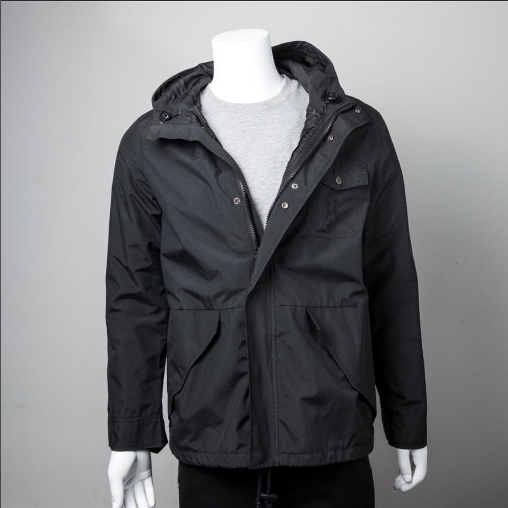 HUF size large jacket with hood windbreaker